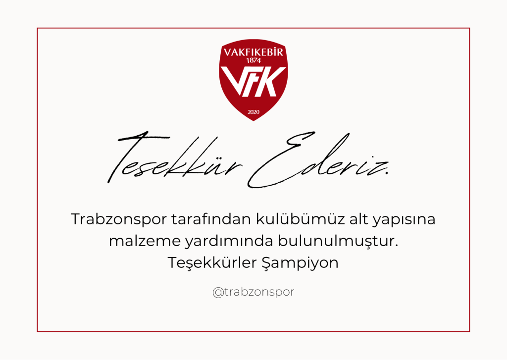 Trabzonspor ‘dan Alt Yapımıza Destek